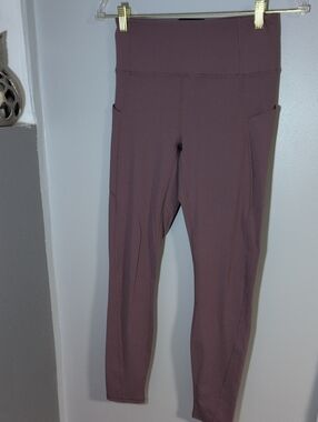 Fabletics Pureluxe High-Waist Pocket Leggings in Mauve Mushroom
